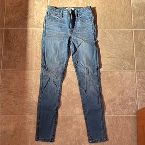 10” high rise skinny Madewell jeans
